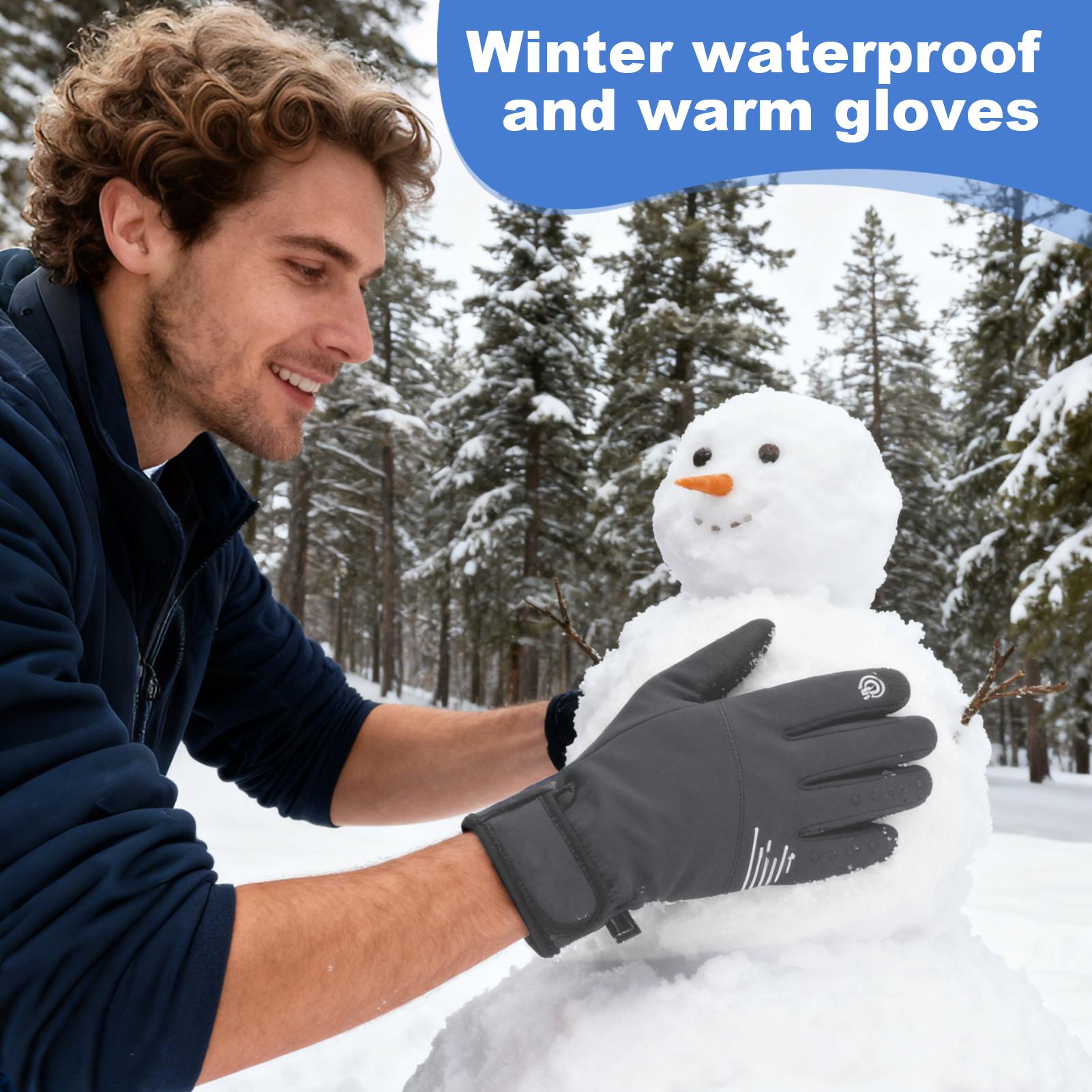 Running Gear In Snow - Guanti caldi Touchscreen antivento Attrezzatura per