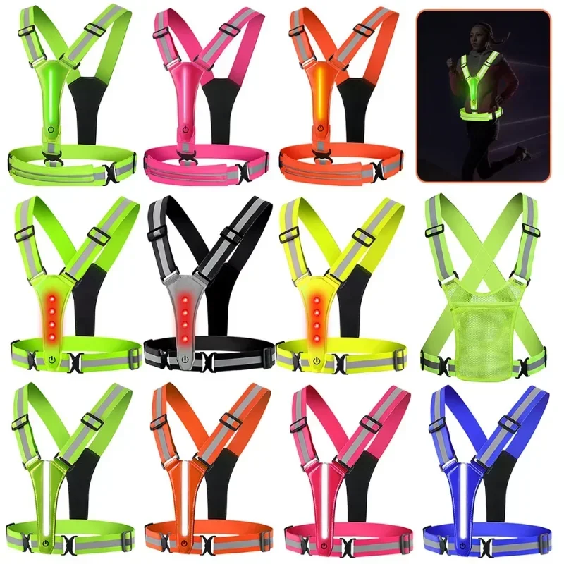 Running Gear Night - LED Reflective Vest Running Gear, Light