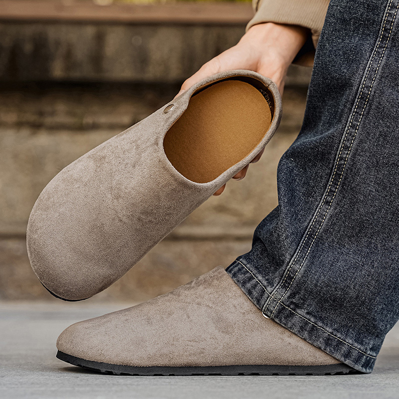 Insole Arch Support - Pantofole in Pelle Scamosciata per Uomo