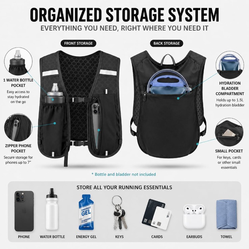 Gilet Riflettente Leggero per  - Running Gear For Your Phone recensione e prezzo