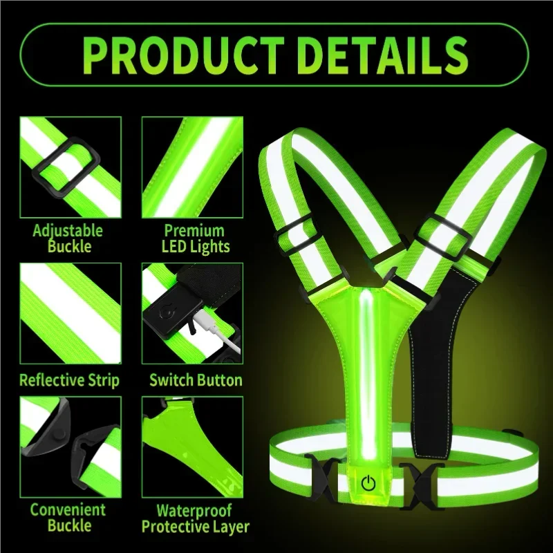 LED Reflective Vest Running Ge - Running Gear Night recensione e prezzo