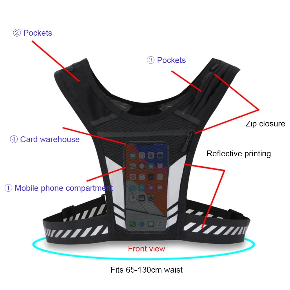 Gilet Riflettente da Corsa con - Running Gear For Your Phone recensione e prezzo